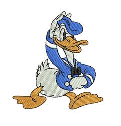 Donald Duck - 4x4 duck detailed machine embroidery design for outdoor garden flags