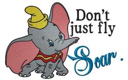 Dont Just Fly Soar - 5x7 soar detailed machine embroidery design for cute baby onesies