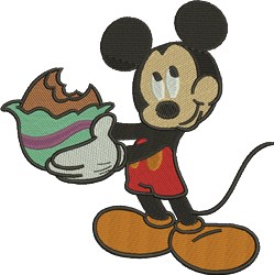 mickey detailed machine embroidery - Easter Cand Mickey for Kids Events