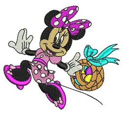 mouse detailed machine embroidery - Easter Minnie Mouse for Childs Apron