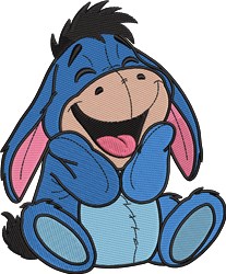 Eeyore - 4x4 eeyore detailed machine embroidery design perfect for cute baby onesies
