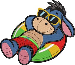 eeyore detailed machine embroidery - Floating Eeyore perfect for Beach Accessories