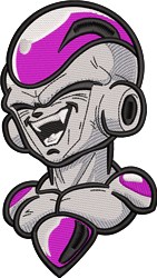 detailed frieza machine embroidery pattern - Frieza perfect for Halloween Bags