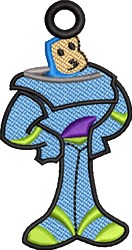 FSL Buzz Lightyear - 4x4 lightyear beginner-friendly embroidery design for Backpack Tags