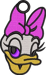 FSL Daisy Duck - 4x4 bird beginner-friendly embroidery design for outdoor garden flags