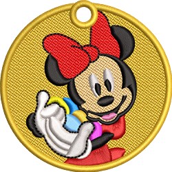 Easter eggs detailed machine embroidery - FSL Easter Egg Minnie for decorative pillow covers
