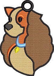 FSL Lady - 4x4 puppy dog beginner-friendly embroidery design for reusable tote bags