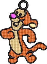 FSL Tigger - 4x4 cat beginner-friendly embroidery design for patchwork quilt blocks