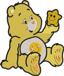 detailed bear machine embroidery pattern - Funshine Bear perfect for reusable tote bags