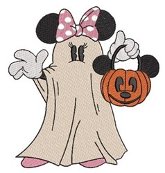 detailed halloween pumpkin machine embroidery pattern - Ghost Mouse for Costume Accessories