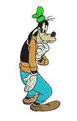 puppy dog detailed machine digital embroidery - Goofy perfect for kitchen aprons
