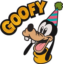 Goofy - 4x4 puppy dog detailed machine embroidery design for Halloween Costumes