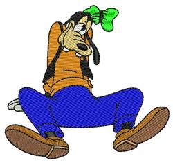 detailed puppy dog machine embroidery pattern - Goofy Relaxed perfect for Mugs