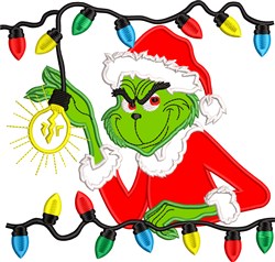 grinch applique machine embroidery - Grinch Applique perfect for Holiday Cards