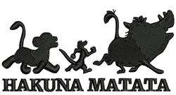 Hakuna Matata - 5x7 matata beginner-friendly embroidery design for Kids Clothing