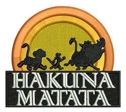 detailed matata machine embroidery pattern - Hakuna Matata for reusable tote bags