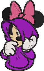 detailed mouse machine embroidery pattern - Hooded Mouse for decorative pillow covers