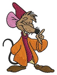 Jaq Cinderella Mouse - 4x4 mouse beginner-friendly embroidery design for cute baby onesies