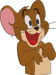 mouse detailed machine embroidery - Jerry Mouse perfect for patchwork quilt blocks