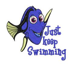 detailed swimming machine embroidery pattern - Just Keep Swimming for Swimming Accessories
