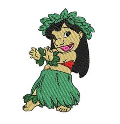 Lilo - 4x4 lilo detailed machine digital embroidery design for Summer Dresses