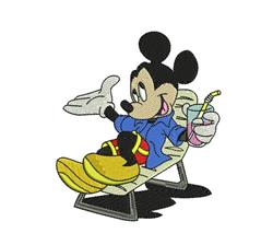 mickey detailed machine digital embroidery - Lounging Mickey perfect for kitchen aprons
