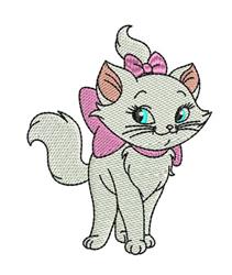 Marie - 4x4 kitten detailed machine embroidery design perfect for reusable tote bags