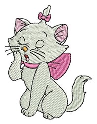 Marie - 4x4 kitten detailed machine embroidery design perfect for cute baby onesies