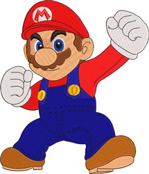 detailed mario machine embroidery pattern - Mario perfect for decorative pillow covers