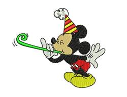 celebration detailed machine embroidery - Mickey Mouse Celebration for reusable tote bags