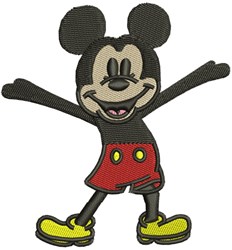 Mickey Mouse - 4x4 mouse detailed embroidery design for decorative pillow covers
