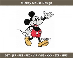 mouse beginner-friendly machine embroidery - Mickey Mouse perfect for kitchen aprons