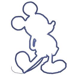 beginner-friendly outline machine embroidery pattern - Mickey Mouse Outline for reusable tote bags