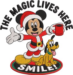 Mickey Mouse Santa & Pluto