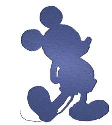 Mickey Mouse Silhouette - 5x7 silhouette detailed embroidery design for Halloween Costumes