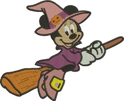 witch detailed machine embroidery - Mickey Witch perfect for Decorative Pillows