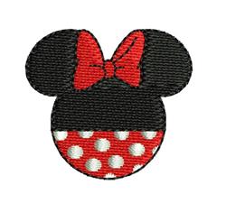 Mini Minnie - 4x4 minnie quick stitch embroidery design for decorative pillow covers
