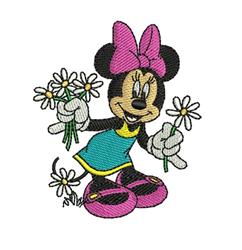 detailed daisy machine embroidery pattern - Minnie Mouse Daisy perfect for Bags