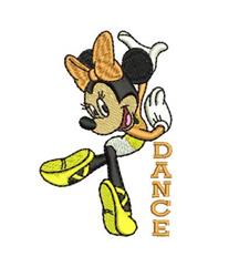 beginner-friendly dance machine embroidery pattern - Minnie Mouse Dance for decorative pillow covers
