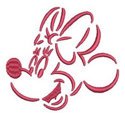 beginner-friendly mouse machine embroidery pattern - Minnie Mouse for decorative pillow covers