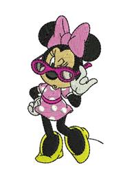 detailed sunflower machine embroidery pattern - Minnie Mouse for decorative pillow covers