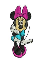 Minnie Mouse - 4x4 mouse beginner-friendly embroidery design for cute baby onesies