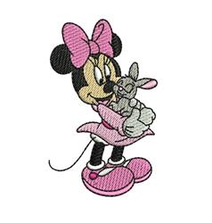 bunny rabbit beginner-friendly machine embroidery - Minnie Mouse for decorative pillow covers