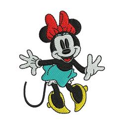 Minnie Mouse - 4x4 mouse detailed machine embroidery design for kitchen tea towels