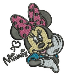 detailed mouse machine embroidery pattern - Minnie Mouse for decorative pillow covers