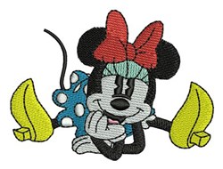 mouse detailed machine embroidery - Minnie Mouse perfect for decorative pillow covers