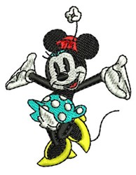 beginner-friendly mouse machine embroidery pattern - Minnie Mouse for Cake Toppers