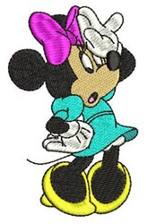 mouse detailed machine digital embroidery - Minnie Mouse perfect for kitchen tea towels