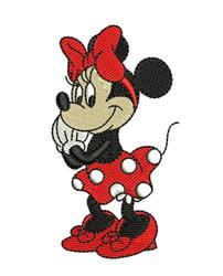 Minnie Mouse - 4x4 mouse detailed machine embroidery design for Kids Blankets