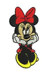 beginner-friendly mouse machine embroidery pattern - Minnie Mouse for Lunch Boxes